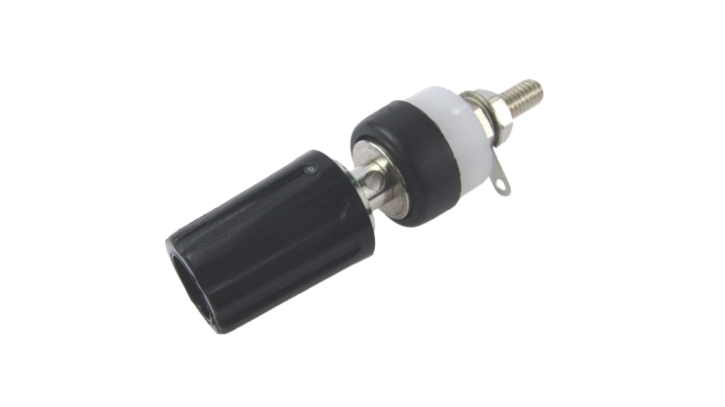 RS PRO 2mm Black Terminal Post, 60V dc, 15A, 4BA Thread