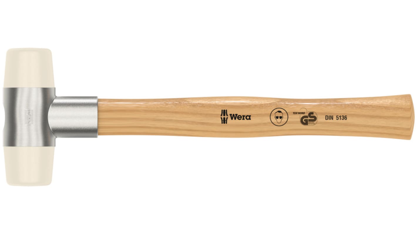 Dřevěná palice, hmotnost: 1.1kg kulatá hlavice  Nylon Wera
