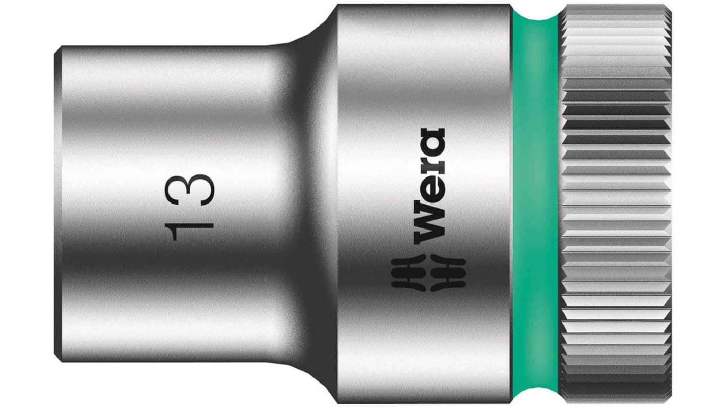 Wera 1/2 in Drive 3/8in Standard Socket, 6 point, 37 mm Overall Length