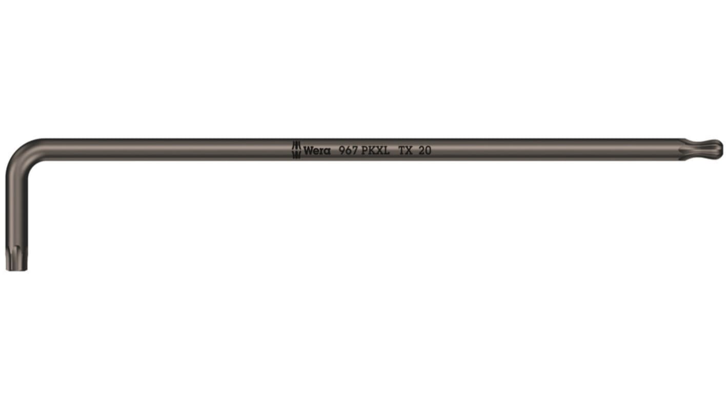 Wera 1-Piece Torx Key, 154 mm Size, L Shape, Long Arm