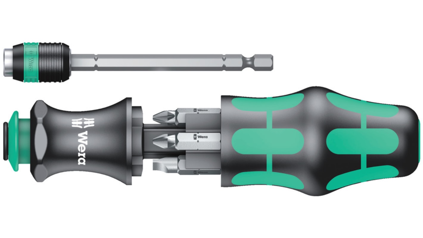 Wera Schlitz, Sechskant, PHILLIPS®, POZIDRIV 25 mm, 7-teilig