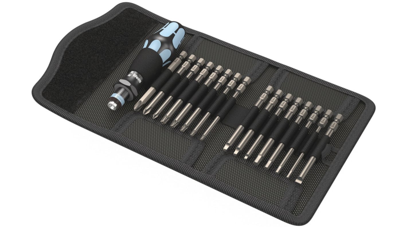 Set inserti per cacciaviti, 17 pezzi (Esagonale, Phillips, a taglio, Torx)