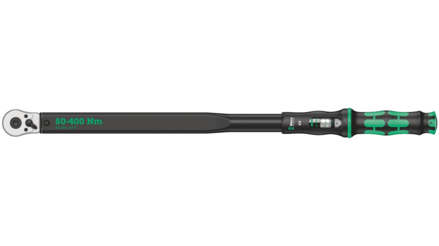 Wera Click-Torque C 5 Click Torque Wrench, 80 → 400Nm, Square Drive