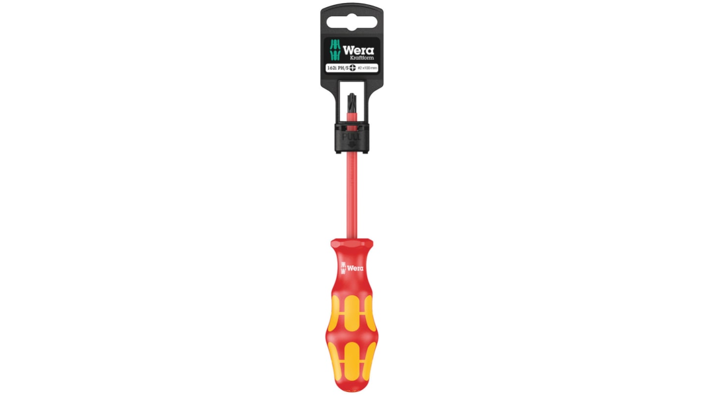 Wera Phillips, Slotted Insulated Screwdriver, PlusMinus PH2 Tip, VDE/1000V