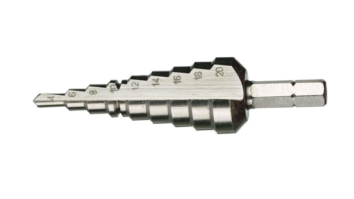 843 Stepped drill bits, 4-20 mm, 75 mm