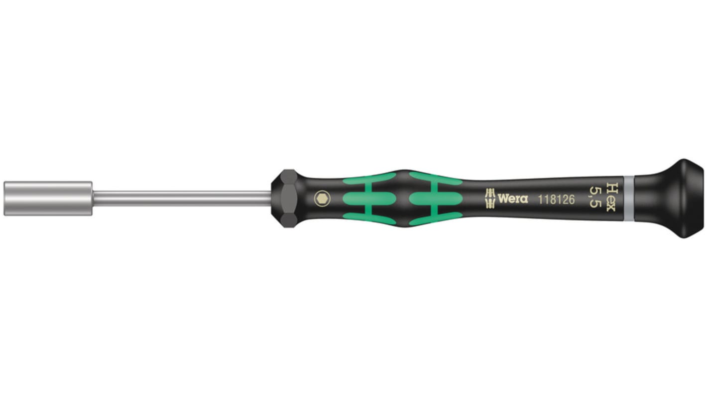 Wera Hex Nut Driver, 60 mm Blade, 157 mm Overall