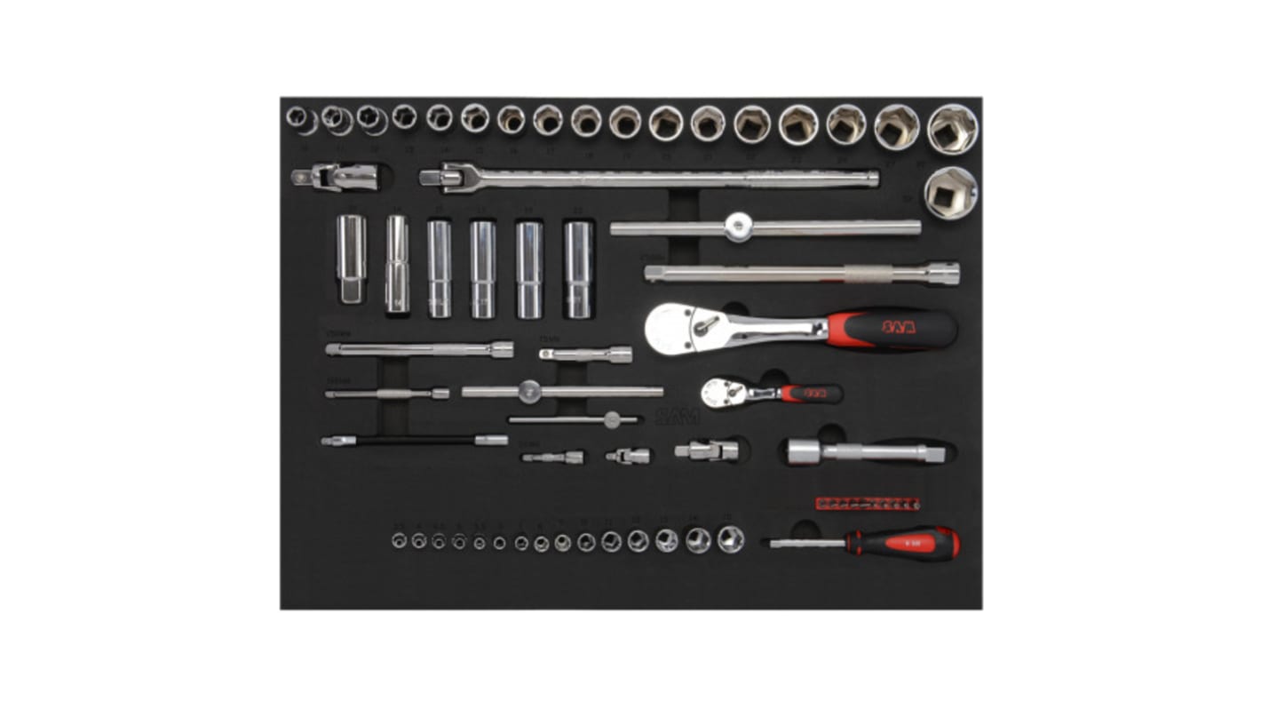 SAM Foam Tool Tray, inner Dimensions 54 x 41 x 6.50cm, W 410mm, L 540mm, H 65mm