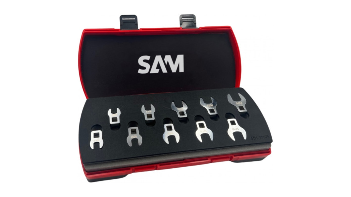 SAM JCF Series 10-Piece Spanner Set, 3/8, Chrome Vanadium Steel