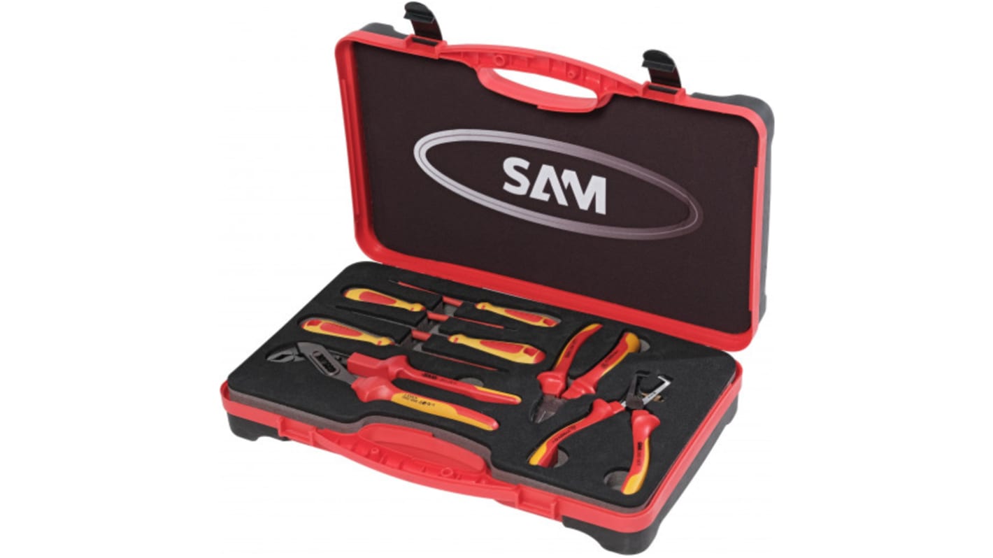 SAM 7 Piece Insulated Tools Tool Kit with Box, VDE Approved