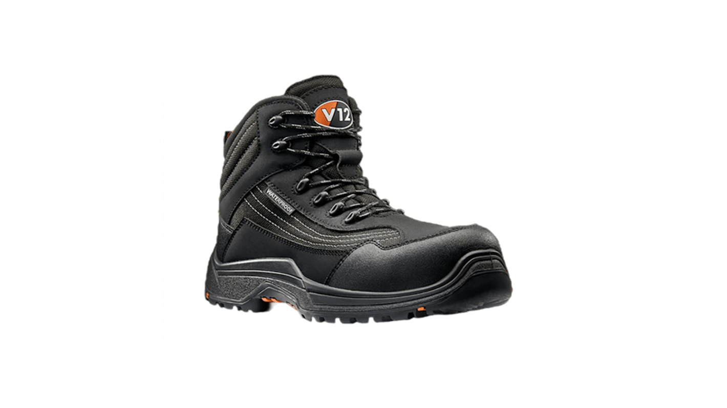 V12 Footwear V1501 Black ESD Safe Composite Toe Capped Men's Safety Boot, UK 14, EU 49