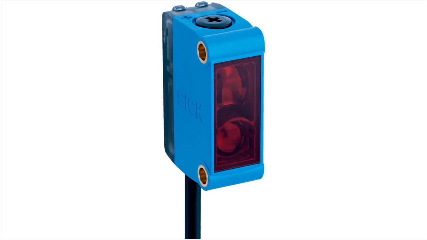 Sensore fotoelettrico Rettangolare Sick, a retroriflessione, rilevamento 6 m, uscita NPN