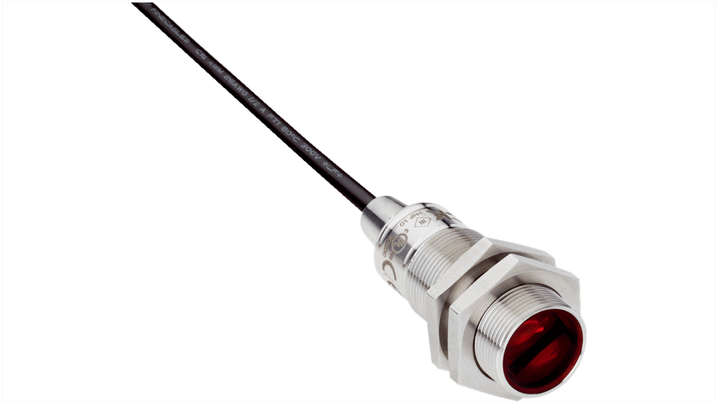 Sick Background Suppression Photoelectric Sensor, Cylindrical Sensor, 3 → 250 mm Detection Range