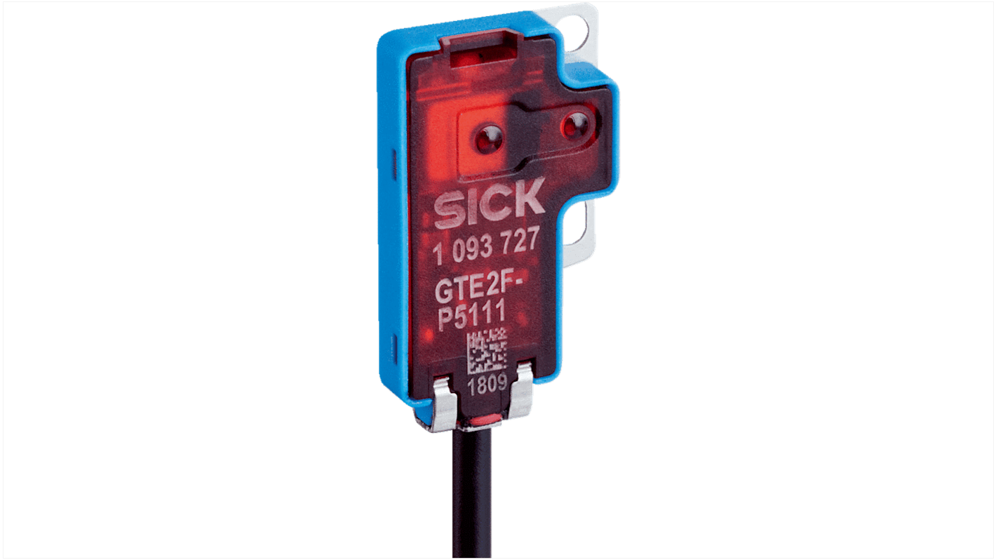 Fotocélula rectangular Sick Proximidad, alcance 1 → 30 mm, salida PNP, Cable libre, IP67