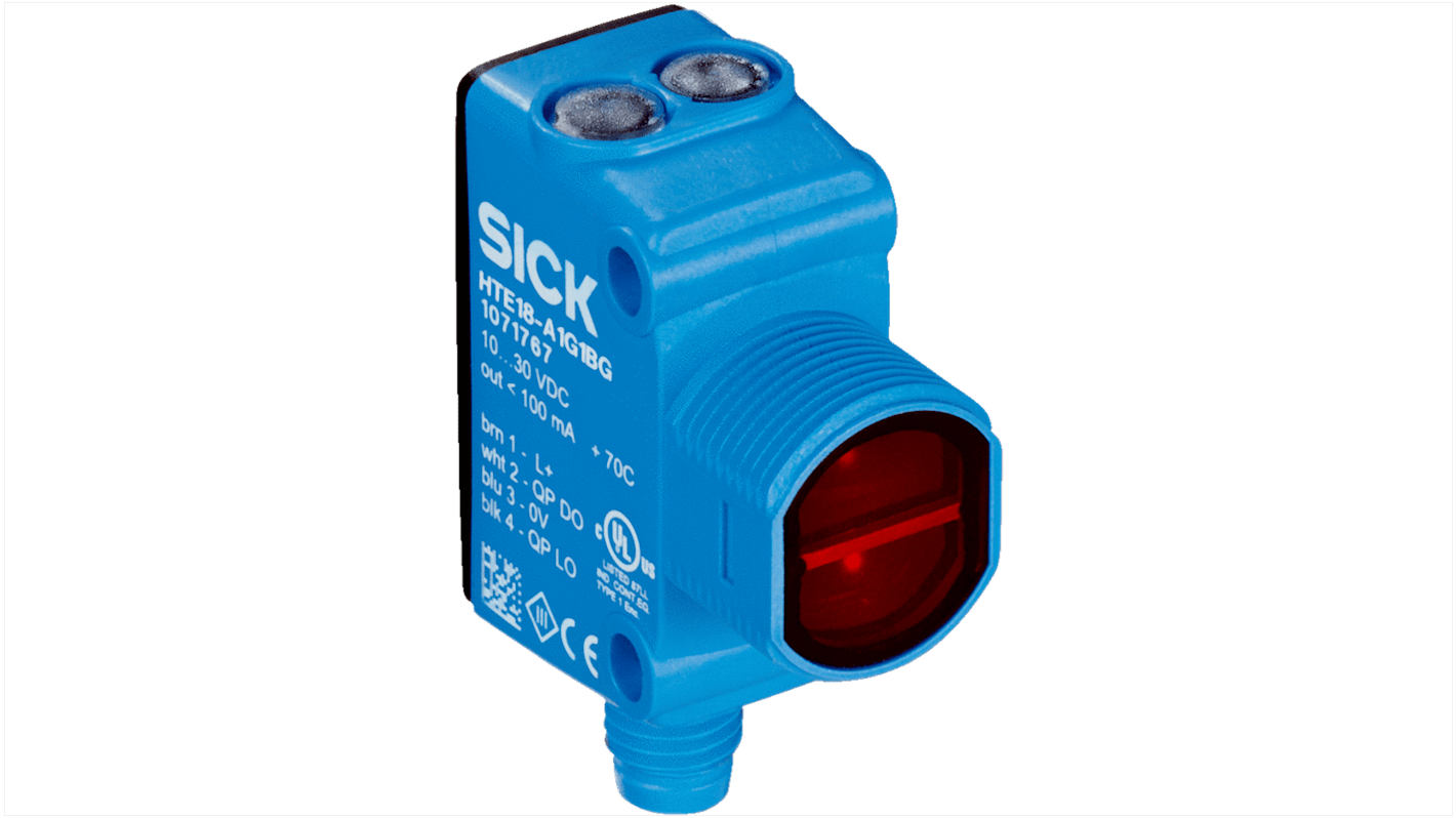 Sensore fotoelettrico Rettangolare Sick, a retroriflessione, rilevamento 0,03 → 6,5 m, uscita PNP/NPN