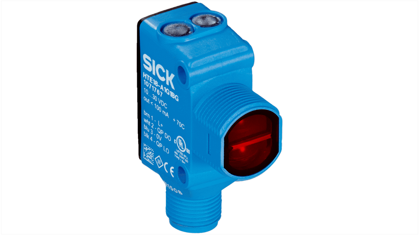 Sick Retroreflective Photoelectric Sensor, Block Sensor, 0.1 → 12 m Detection Range