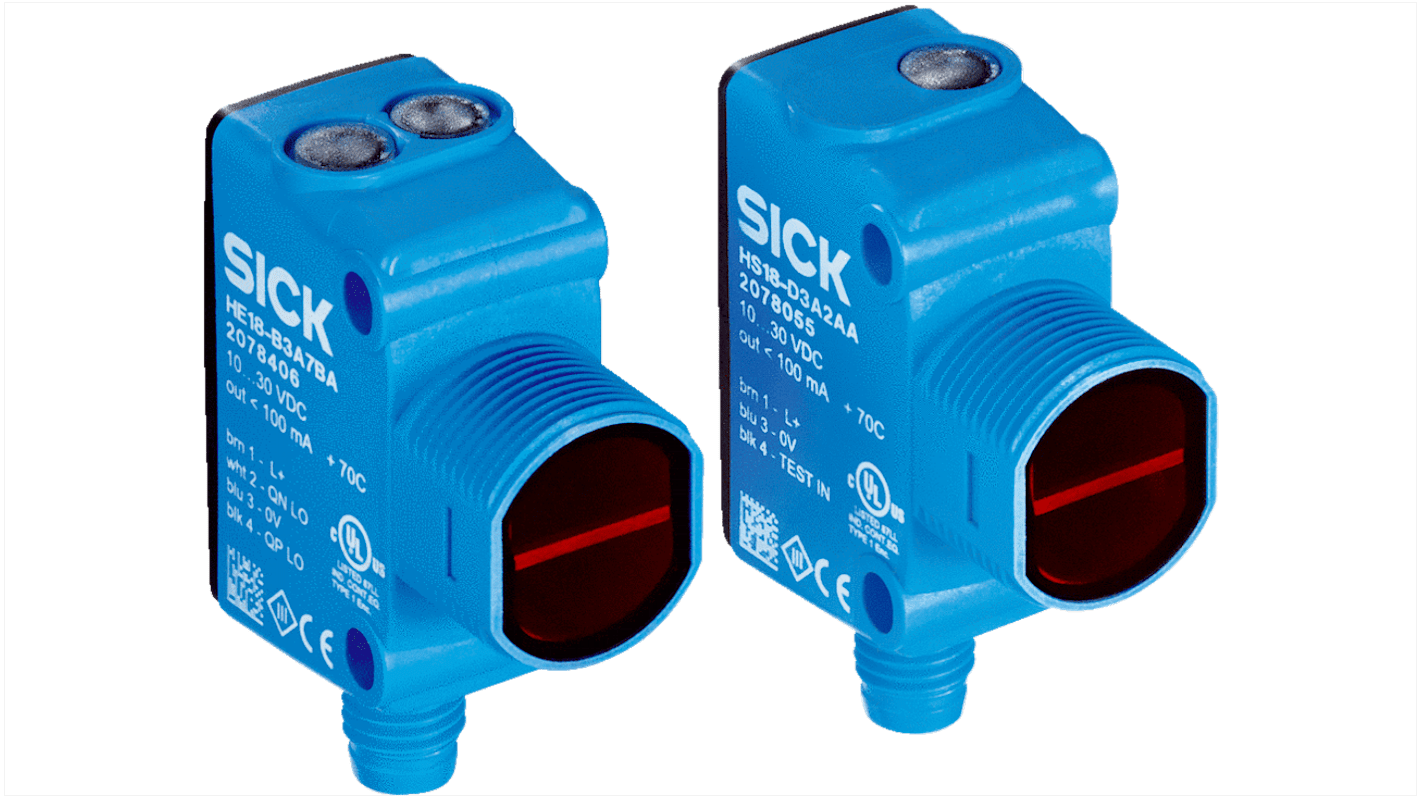 Capteur photoélectrique Faisceau direct Sick, HSE18, 0 → 25 m, Cylindrique, IP67