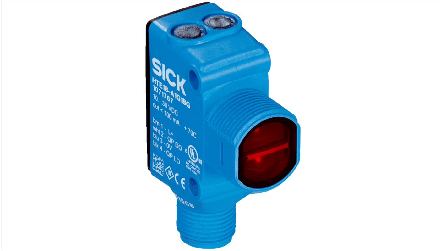 HTE18P4A2BB Sick Proximity Photoelectric Sensor, Block Sensor, 5 → 600 mm Detection Range RS