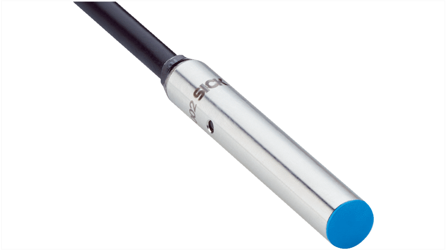 Sick IMM Series Inductive Barrel-Style Inductive Proximity Sensor, 2 mm Detection, PNP Output, 10 → 30 V dc, IP67