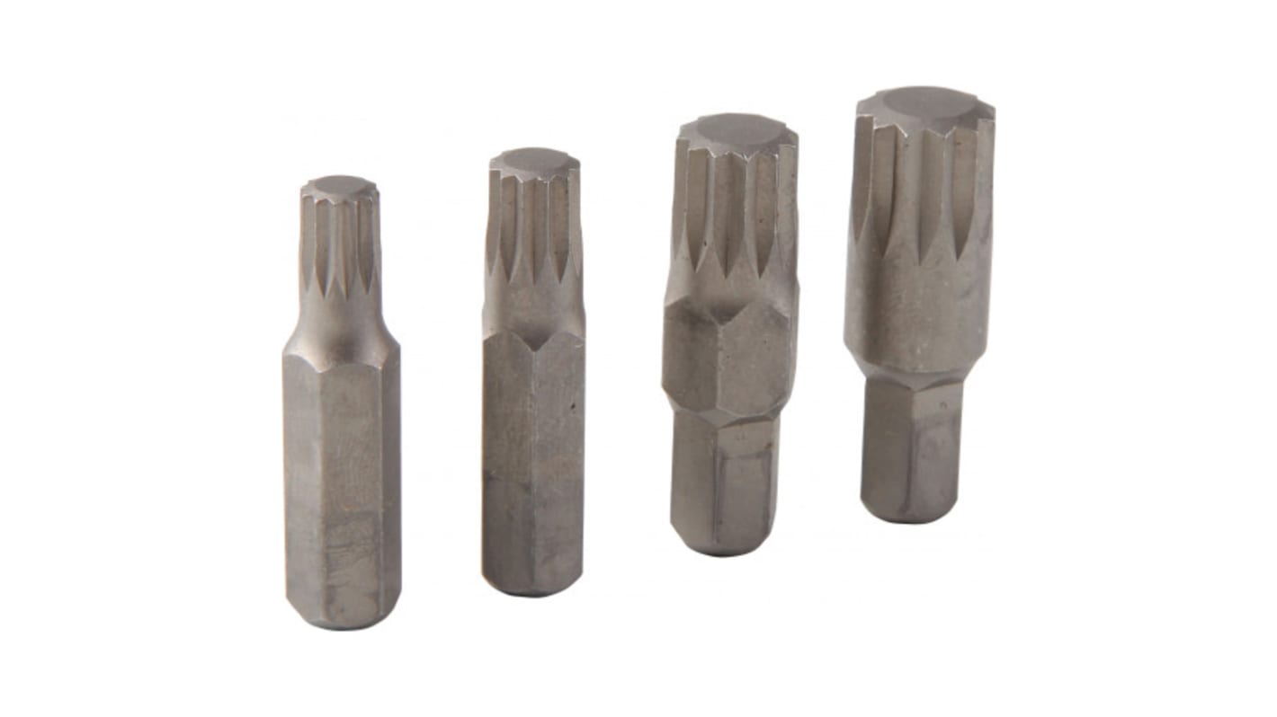 SAM 12 Point Hex Bit Set, 1/4 in Tip, 1/4 in Drive, TX Drive