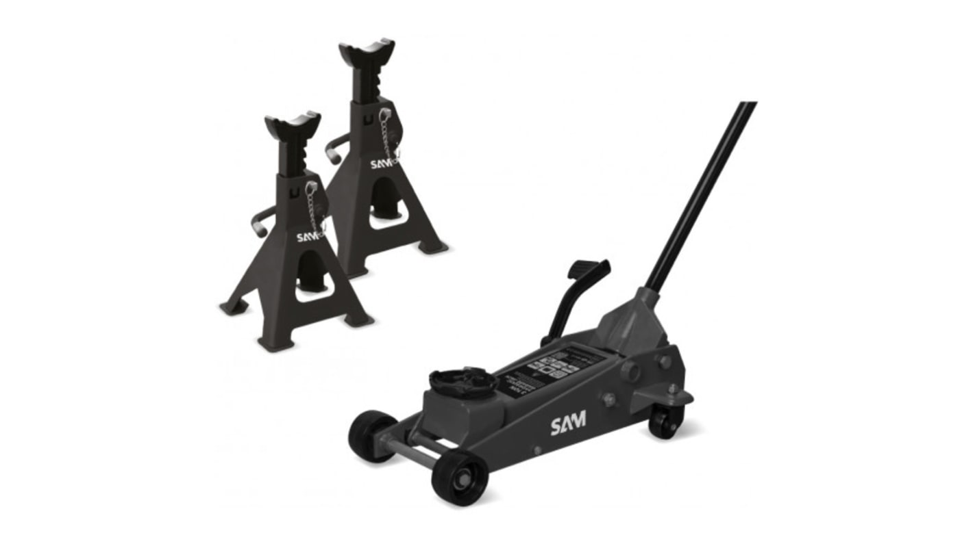 PACKLEV1 SAM Trolley Jack, 3t Maximum Load RS