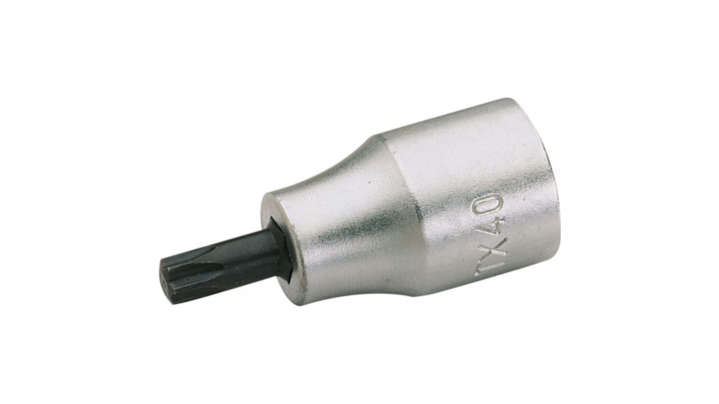 5.49mm Torx Socket, 1/4 in Drive, 35 mm Overall, 11mm Bit