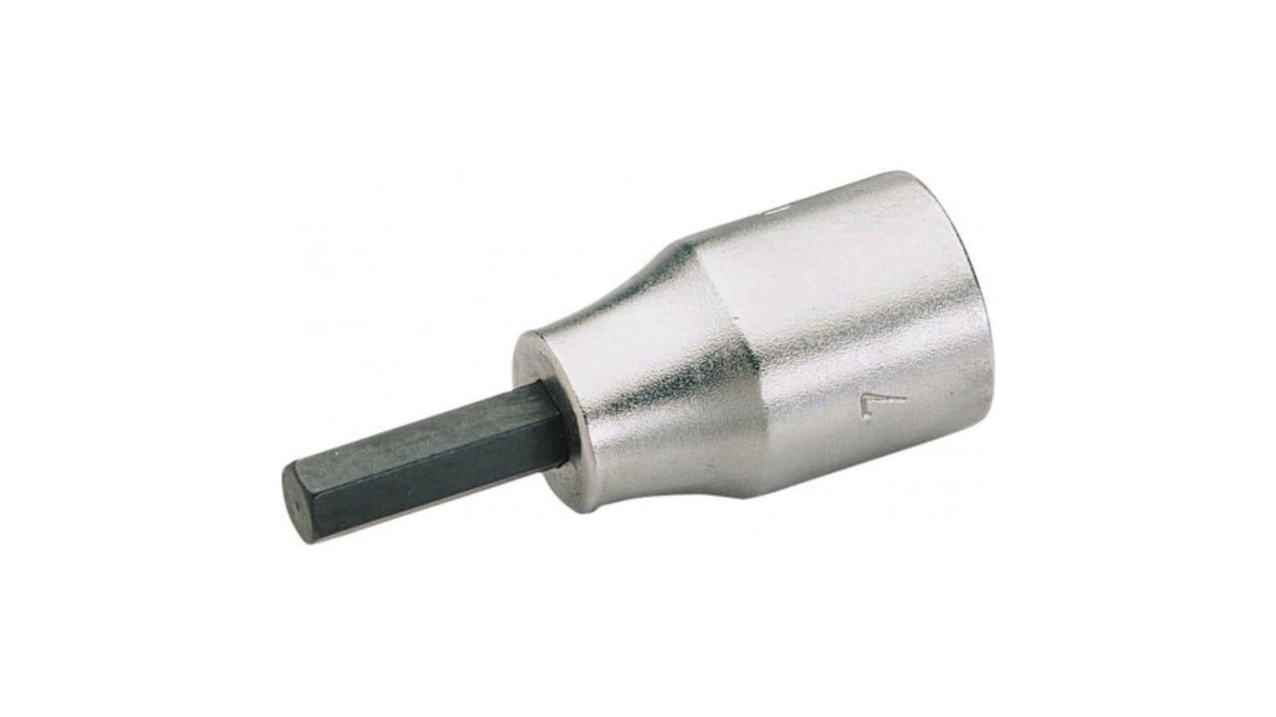 SAM 1/2 in Drive Bit Socket, Hex Bit, 4mm, 55 mm Overall Length