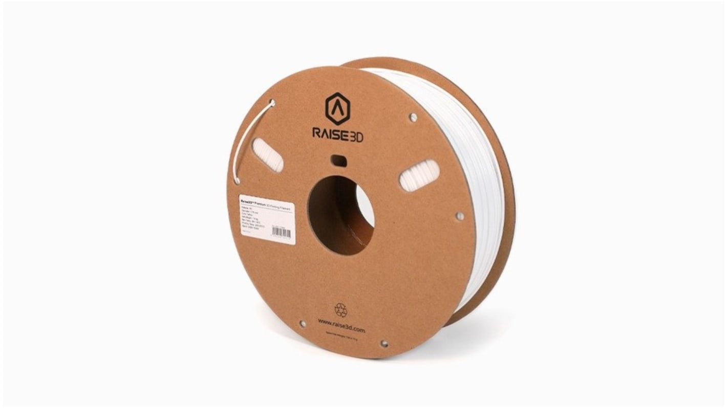 Filament pour imprimante 3D Raise3D, PC, Ø 1.75mm, Blanc, 1kg