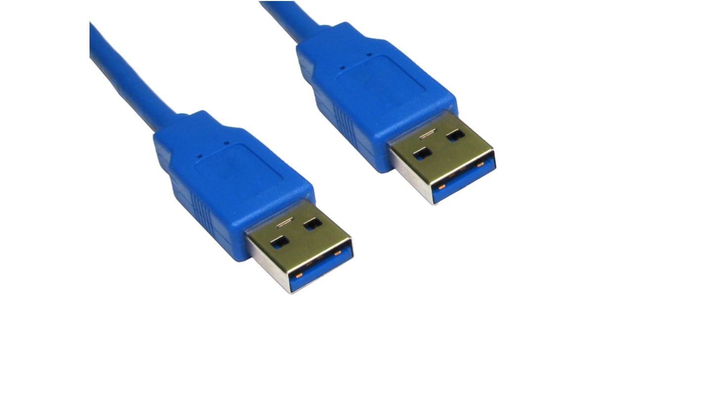 Cavo USB RS PRO USB A/USB A, L. 3m, col. Blu