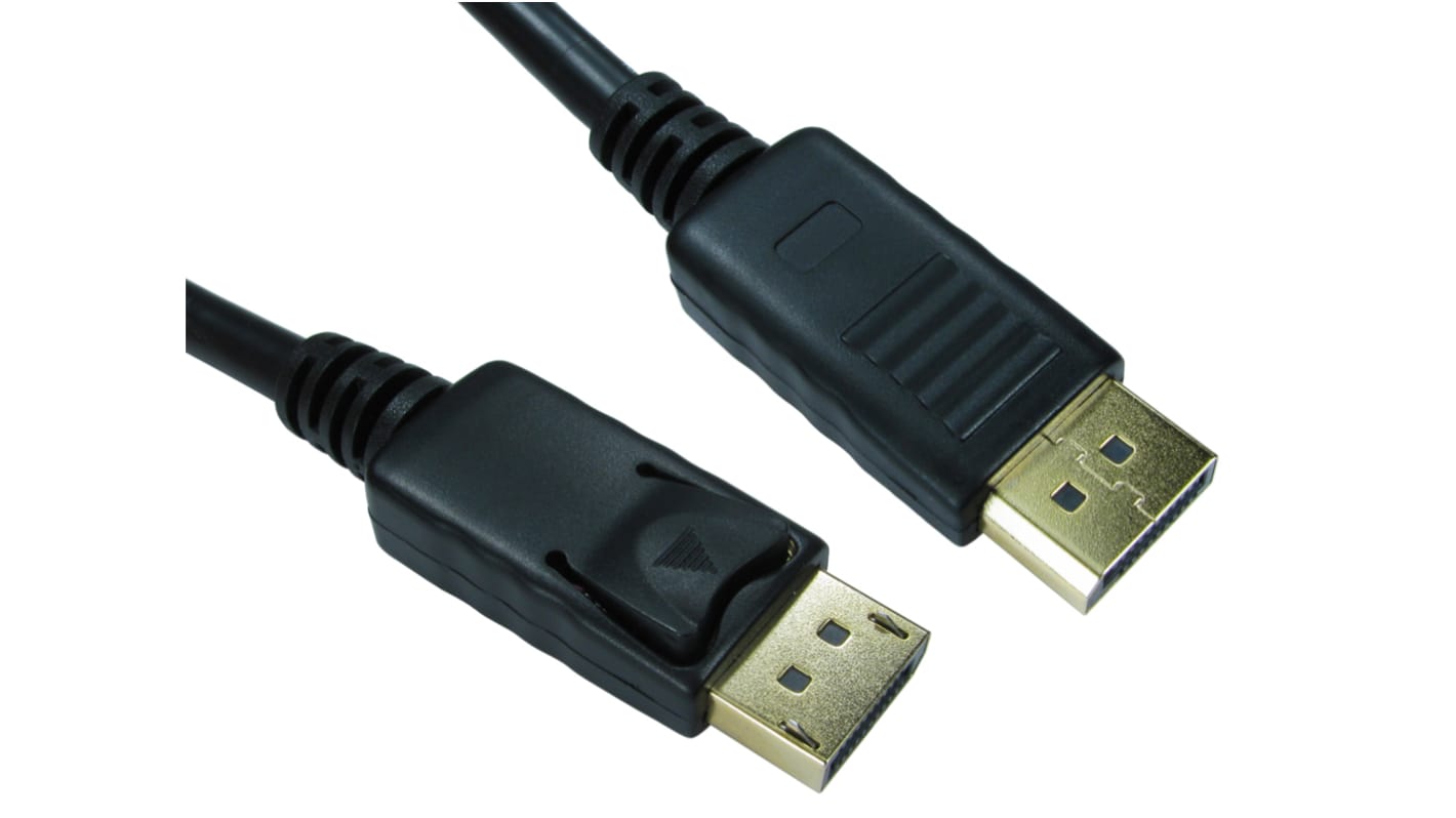 Cable DisplayPort negro RS PRO, con. A: DisplayPort macho, con. B:  DisplayPort macho, long. 3m