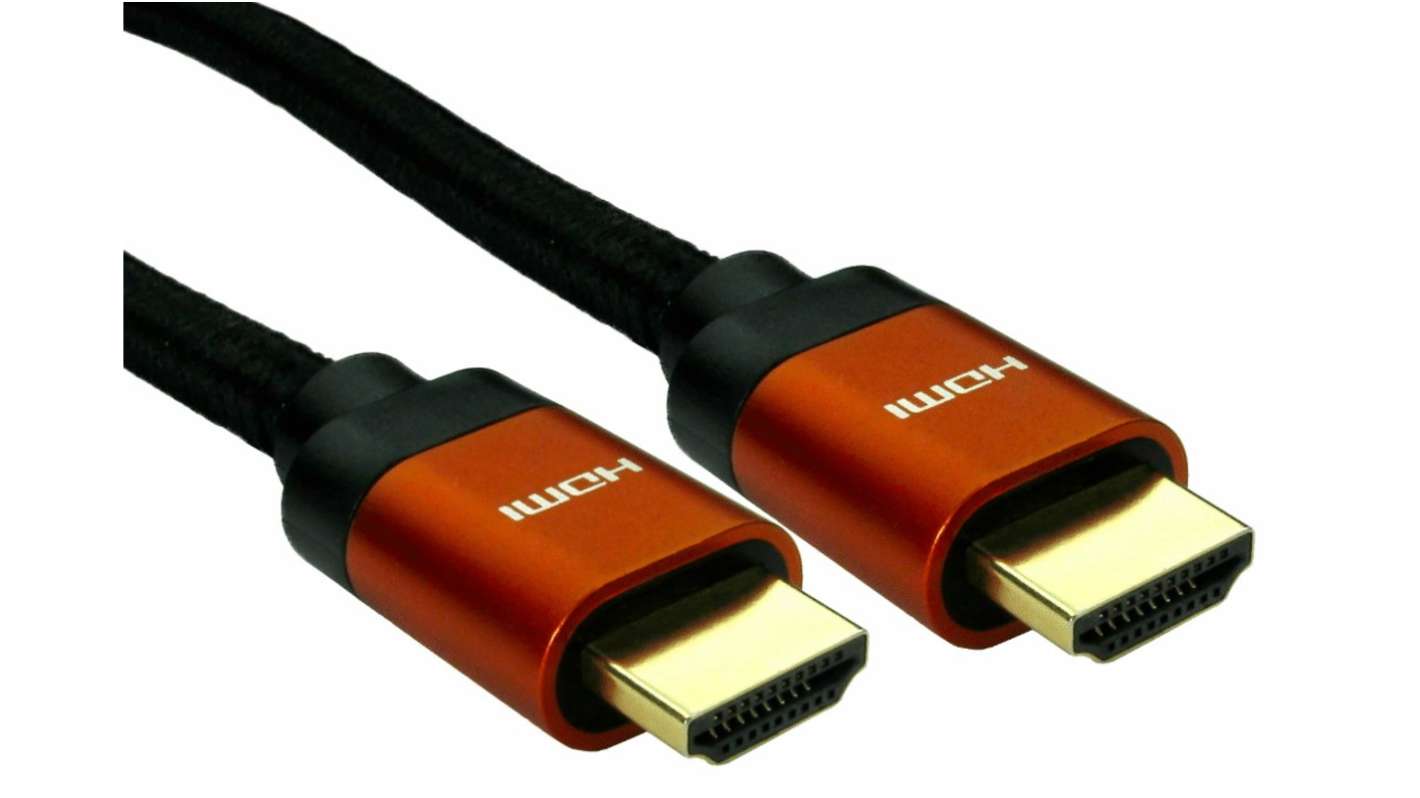 RS PRO 8K 60Hz HDMI 2.1 Male HDMI to Male HDMI Cable, 2m RS