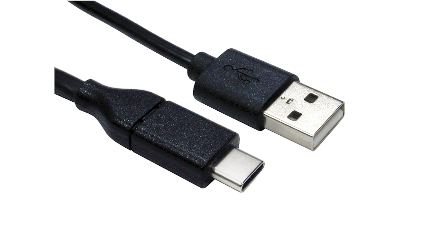 RS PRO USB 2.0 Cable, Male USB C to Male USB A Cable, 3m RS