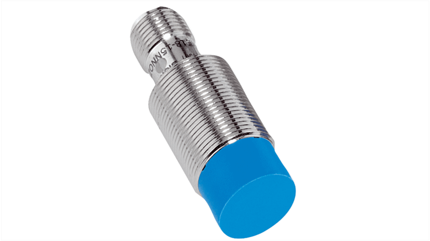 Sensor inductivo Sick, M18 x 1, alcance 8 mm, salida NPN, 10 → 30 V dc, IP67, 1000Hz