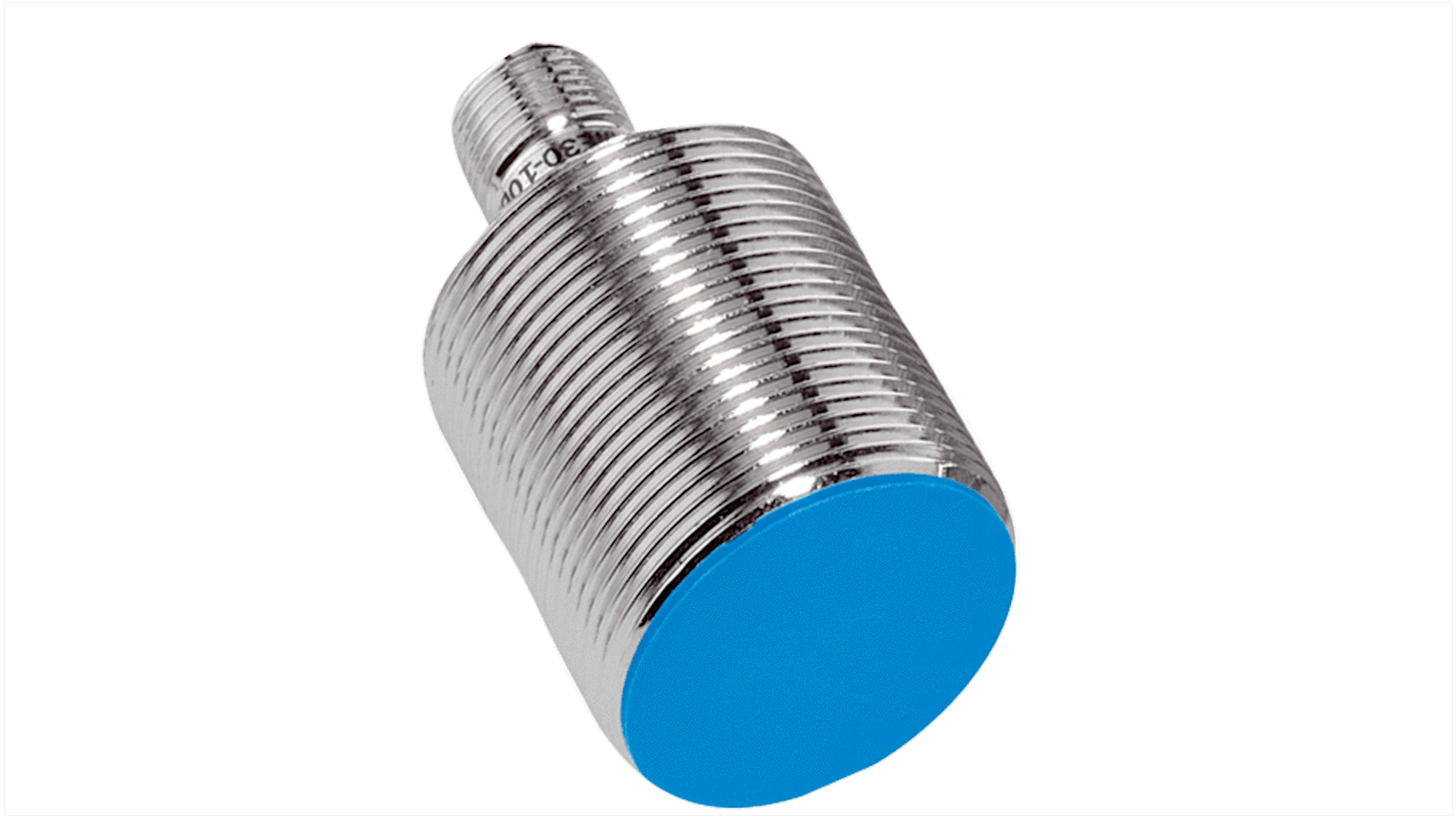 Sick IME Series Inductive Barrel-Style Inductive Proximity Sensor, M30 x 1.5, 10 mm Detection, PNP Output, 10 →