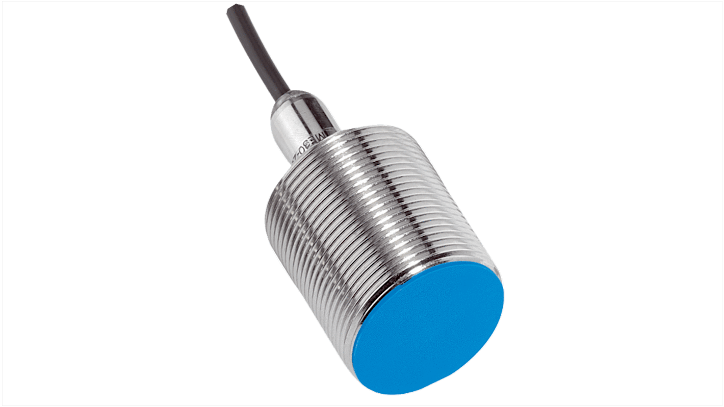 Sick IME Series Inductive Barrel-Style Inductive Proximity Sensor, M30 x 1.5, 10 mm Detection, PNP Output, 10 →