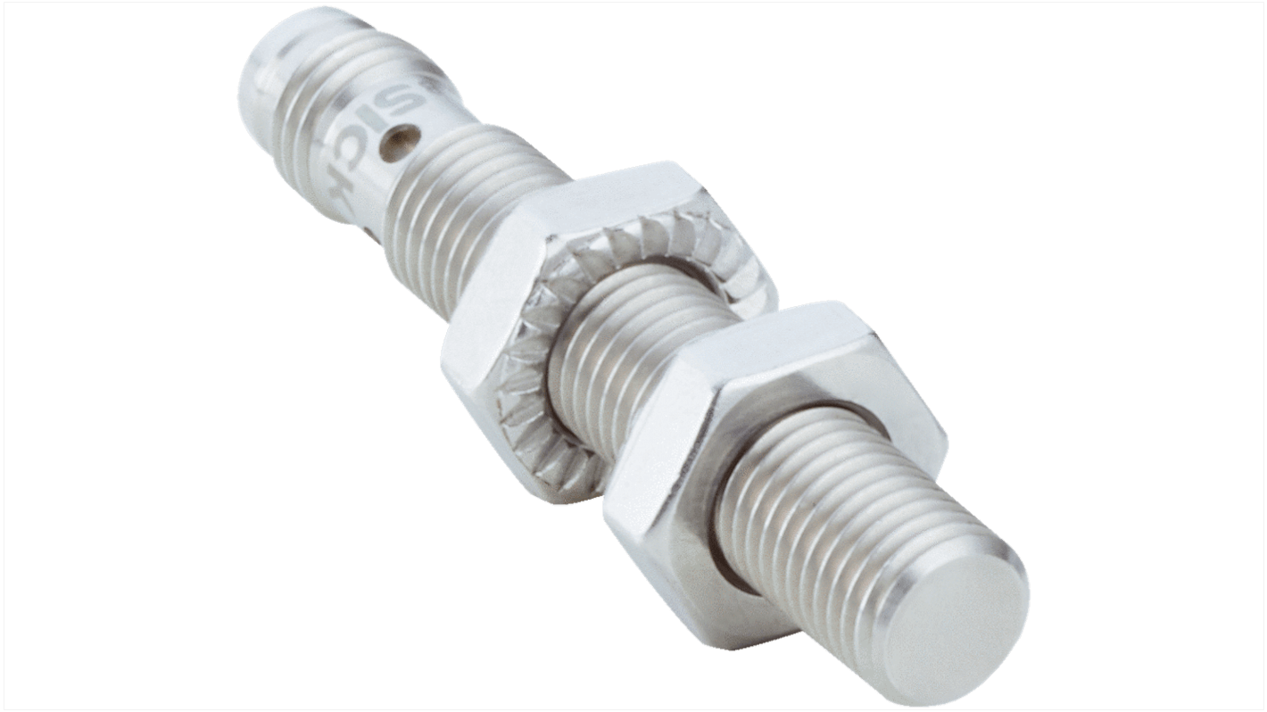 Sick IMI Series Inductive Barrel-Style Inductive Proximity Sensor, M8 x 1, 2 mm Detection, PNP Output, 10 → 30 V