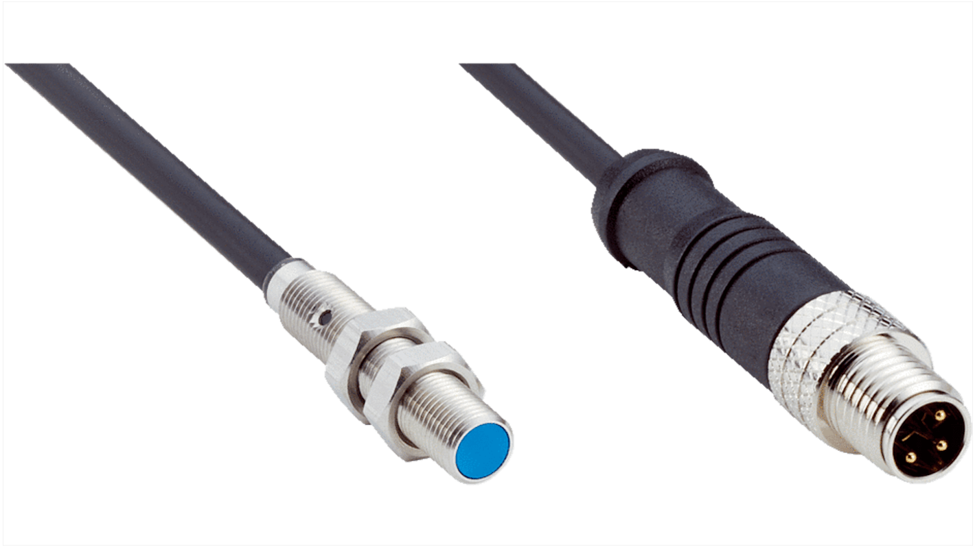 Sick IMM Series Inductive Barrel-Style Inductive Proximity Sensor, M5 x 0.5, 1.5 mm Detection, PNP Output, 10 →