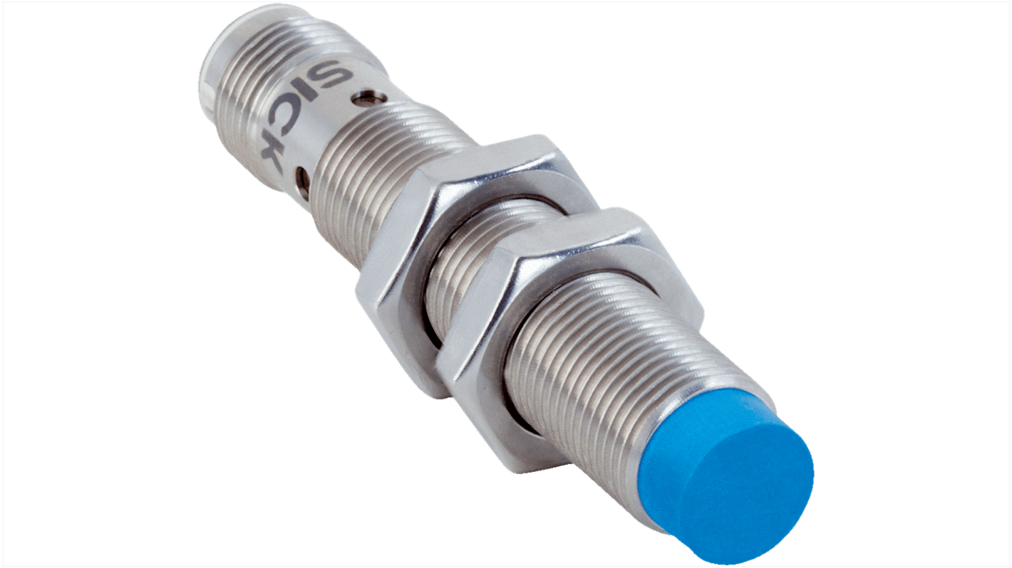 Sick IMS Series Inductive Barrel-Style Inductive Proximity Sensor, M12 x 1, 8 mm Detection, PNP Output, 10 → 30