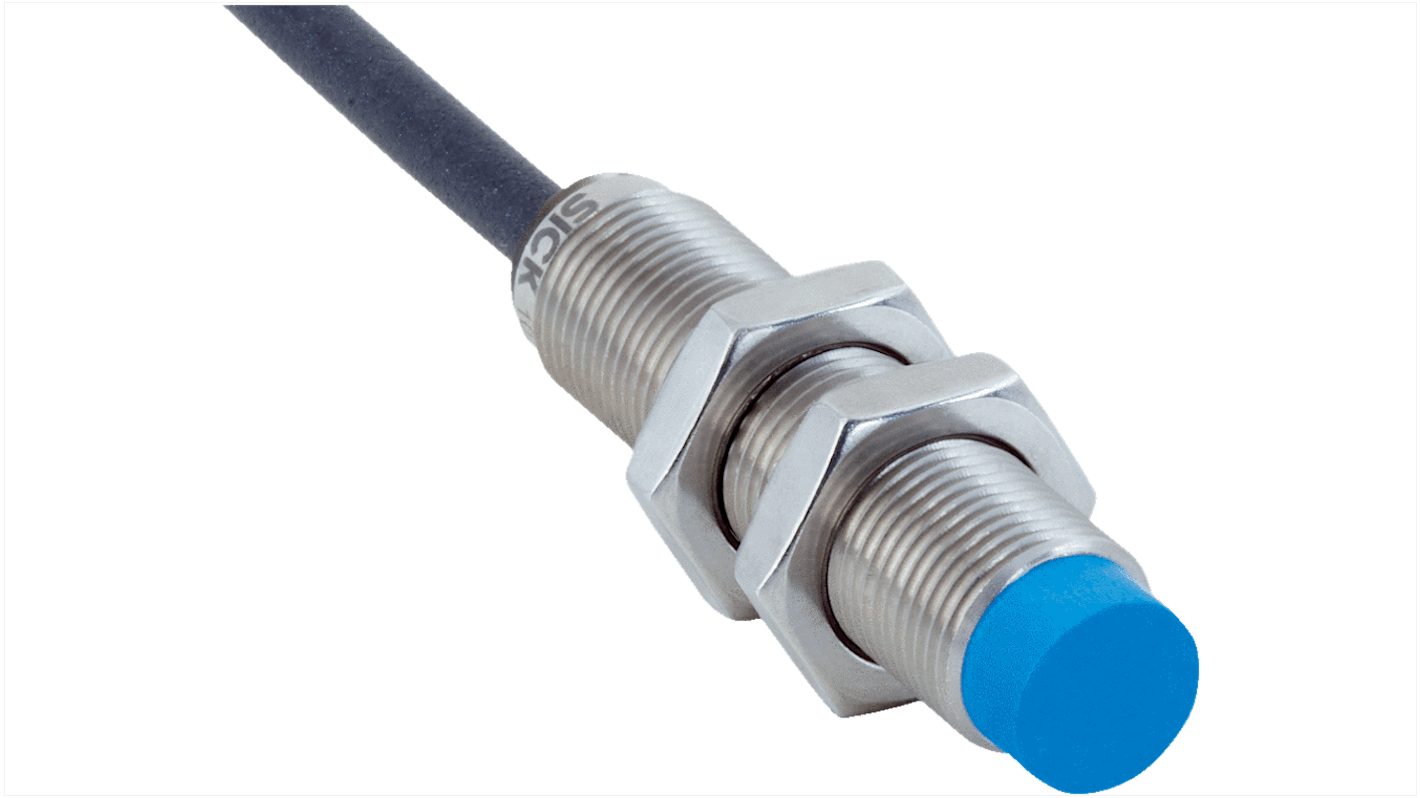 Sick IMS Series Inductive Barrel-Style Inductive Proximity Sensor, M12 x 1, 8 mm Detection, PNP Output, 7.2 → 60