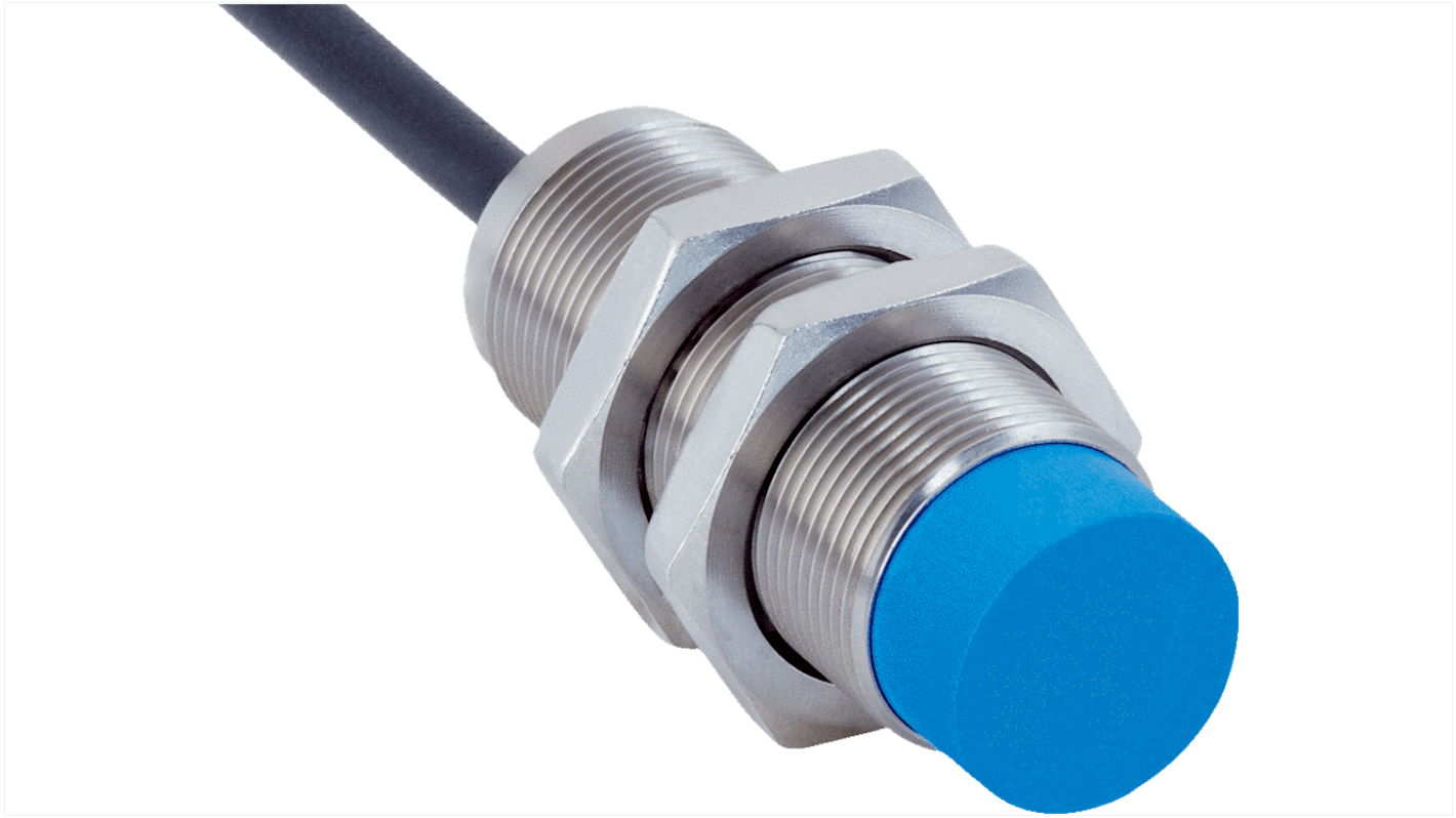 Sick IMS Series Inductive Barrel-Style Inductive Proximity Sensor, M18 x 1, 12 mm Detection, NPN Output, 7.2 →