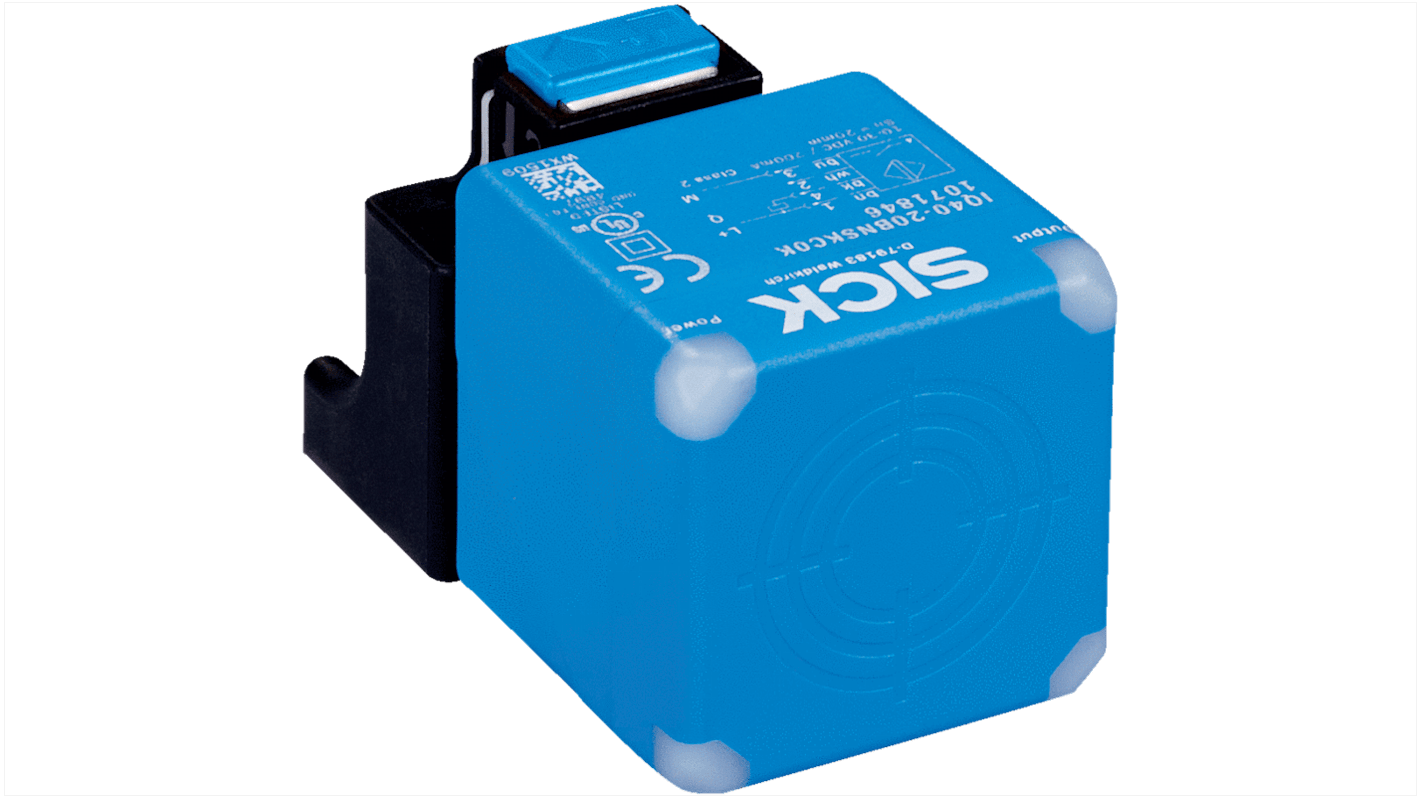 Sick IQG Series Inductive Rectangular-Style Inductive Proximity Sensor, 40 mm Detection, NPN Output, 10 → 30 V