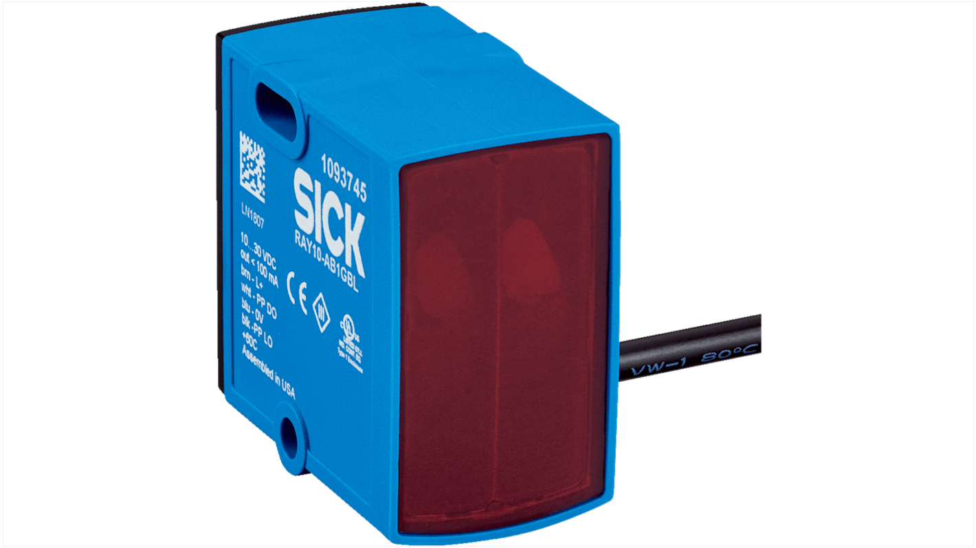 Sick Reflex Array Rechteckig Optischer Sensor, Retroreflektierend, Bereich 1,5 m, PNP/NPN Ausgang, Anschlusskabel,