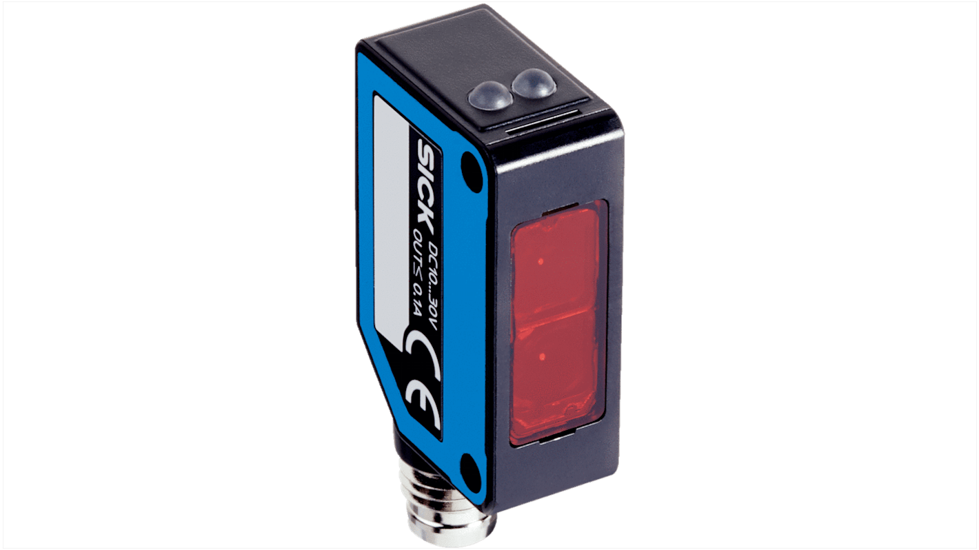 Sick Retroreflective Photoelectric Sensor, Rectangular Sensor, 6.3 m Detection Range