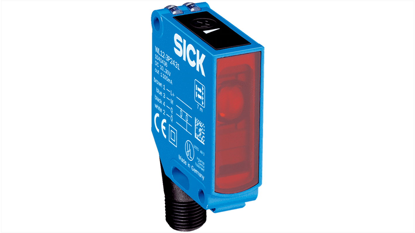 Sick WL12 Rechteckig Optischer Sensor, Retroreflektierend, Bereich 0 → 2 m, NPN Ausgang, Anschlusskabel,