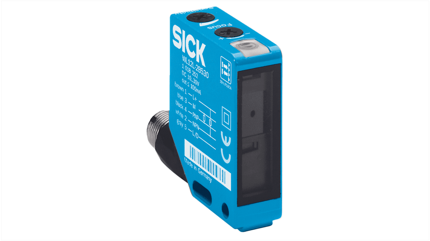 Sensore fotoelettrico Rettangolare Sick, a retroriflessione, rilevamento 36 m, uscita PNP/NPN