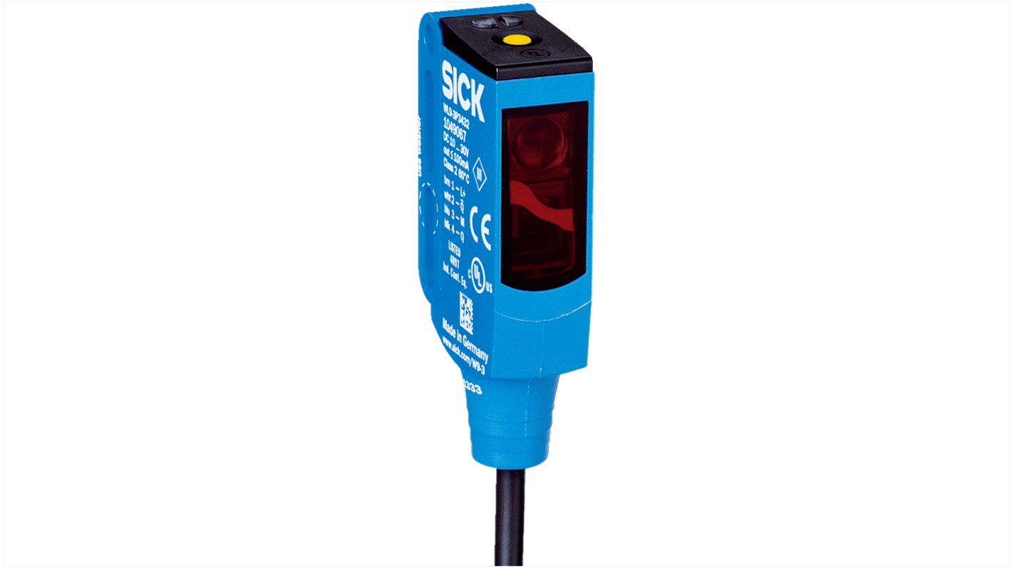 Sensore fotoelettrico Rettangolare Sick, a retroriflessione, rilevamento 290 mm, uscita NPN