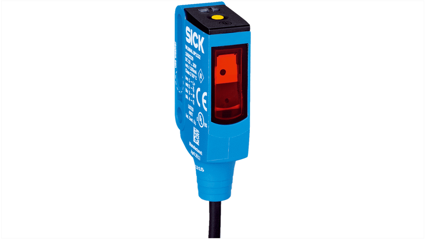 Sick Retroreflective Photoelectric Sensor, Rectangular Sensor, 12 mm Detection Range