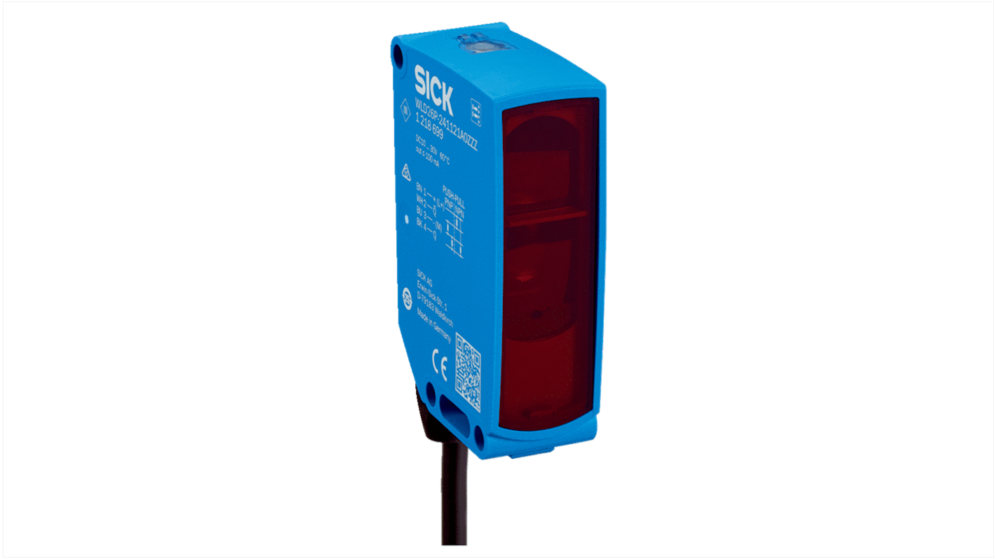 Sick Retroreflective Photoelectric Sensor, Rectangular Sensor, 18 m Detection Range