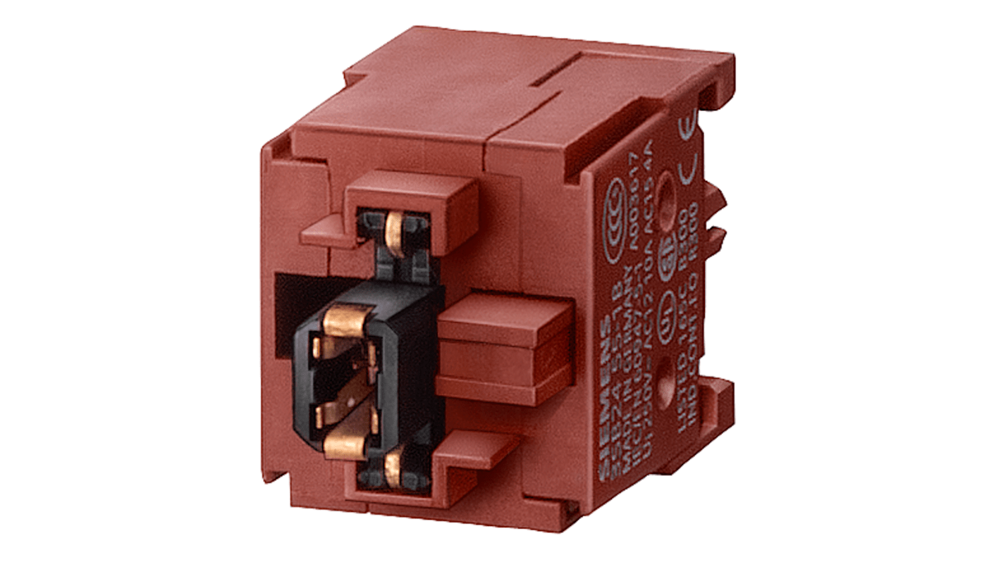 Siemens 3SB Kontaktblock, SPST, 230V für Taste/Selektor-Taste