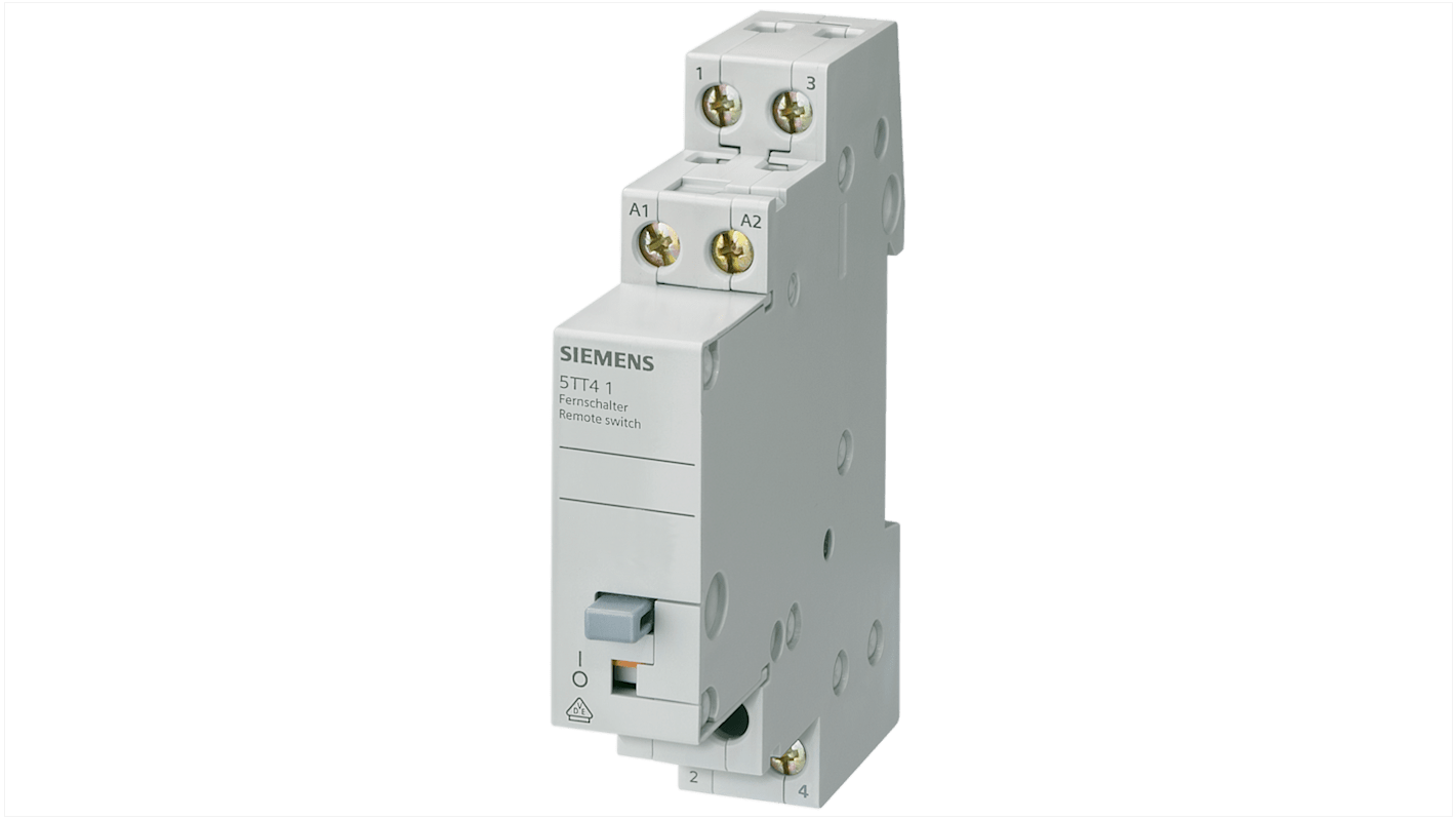 Siemens DIN Rail Latching Power Relay, 12V ac Coil, 16A Switching Current, DPST