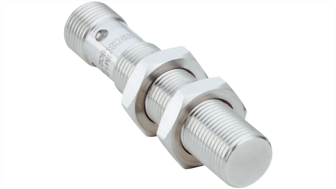 Sick IM12 Series Inductive Barrel-Style Inductive Proximity Sensor, M12 x 1, 4 mm Detection, PNP Output, 30 V dc, IP67